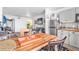 Cozy living space with kitchen and dining area including modern appliances at 935 S Atlantic Ave # 505, Daytona Beach, FL 32118