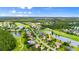 Expansive aerial view capturing the community with golf courses, ponds, and lush trees dotting the landscape at 1324 Dovercourt Ln, Ormond Beach, FL 32174