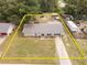Aerial shot displaying property lines of a single Gathering home and a large backyard at 137 Fort Smith Blvd, Deltona, FL 32738