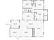Detailed floor plan of a home showing the layout of rooms and key dimensions at 1411 Cliff Ave, Eustis, FL 32726