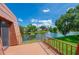 Private balcony overlooking the picturesque lake at 152 Sweetgum Ln, Port Orange, FL 32129