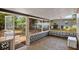 Covered patio with view of backyard, decorative cement block accents, and open entrance at 1610 Brady Dr, Deltona, FL 32725