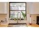 Bright kitchen featuring a window with plants, modern faucet, and stylish accessories at 1828 West Pkwy, Deland, FL 32724