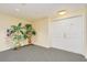 Inviting condo entrance features neutral tones, plants, and double doors for a welcoming arrival at 2 Oceans West Blvd # 305, Daytona Beach, FL 32118