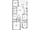 Detailed floor plan showcasing the layout of the home, including the kitchen, bedrooms, living spaces, and garage at 241 Old Moss Cir, Deland, FL 32724