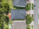 Birds eye view of home showcasing backyard firepit and landscaping at 2412 Regency Park Dr, Deland, FL 32724