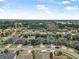 Wide aerial view showcasing the neighborhood with mature trees, well-maintained homes and lush surroundings at 2412 Regency Park Dr, Deland, FL 32724