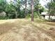Large grass lot with mature trees offers ample space for various outdoor activities and potential landscaping projects at 2647 Brookline Ave, New Smyrna Beach, FL 32168