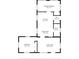Detailed floor plan showcasing the layout of the home with dimensions, including a primary bedroom and living room at 2647 Brookline Ave, New Smyrna Beach, FL 32168
