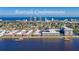 Aerial shot of Riverside Condominiums community on the water with amazing city views at 2711 N Halifax Ave # 264, Daytona Beach, FL 32118
