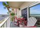 Enjoy the water view from this cozy balcony with table and chairs at 2711 N Halifax Ave # 264, Daytona Beach, FL 32118
