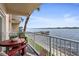 Enjoy water views from this cozy balcony with table and chairs, perfect for relaxing outdoors at 2711 N Halifax Ave # 264, Daytona Beach, FL 32118