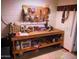 Basement workbench with storage and organized pegboard is ready for all your projects at 2898 Ocean Shore Blvd # 603, Ormond Beach, FL 32176