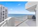 Balcony featuring ocean views and a chair at 3047 S Atlantic Ave # 1805, Daytona Beach, FL 32118