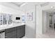 Open-concept living area with a view of the ocean, connected to the kitchen at 3047 S Atlantic Ave # 1805, Daytona Beach, FL 32118