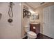 Bathroom featuring walk-in shower, toilet, sink and updated vanity at 6 Laurel Pass Ct, Ocala, FL 34480