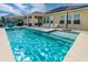 Backyard featuring a sparkling pool and outdoor patio area perfect for entertaining at 6871 Forkmead Ln, Port Orange, FL 32128