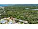 An aerial view of townhouses surrounded by nature; this community offers a blend of comfort and scenic beauty near beaches at 721 Laurel Bay Cir, New Smyrna Beach, FL 32169