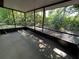 Large screened-in porch provides an outdoor space with peaceful views of greenery at 96 Old Barn Trl, Ormond Beach, FL 32174
