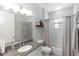 Bathroom with granite vanity, tub and shower combination at 1227 Victoria Hills N Dr, Deland, FL 32724