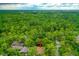 Expansive aerial view of a home nestled among lush green trees in a serene, wooded neighborhood setting at 127 Cypress Pond Rd, Port Orange, FL 32128