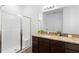 Bathroom featuring a glass enclosed shower and a granite vanity at 1683 10Th Ave, Deland, FL 32724