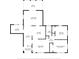 Detailed floor plan showcasing layout with kitchen, living room, bedrooms, patio, and laundry at 18 S Shell Rd, Debary, FL 32713