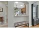 Charming kitchen view with modern appliances, breakfast bar, and seamlessly connected living spaces at 202 W Chancery Ln, Deland, FL 32724