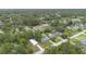 Aerial view of a neighborhood with houses, swimming pools, and green landscape at 2127 3Rd Ave, Deland, FL 32724
