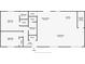 Floorplan of the house showcasing layout of the bedrooms, living room, kitchen, and bathrooms at 2127 3Rd Ave, Deland, FL 32724
