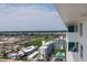 Breathtaking aerial view from balcony showing surrounding city, ocean, and pool at 2800 N Atlantic Ave # 1716, Daytona Beach, FL 32118