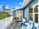Inviting deck offers bright blue seating and sunny skies at 2833 S Atlantic Ave, Daytona Beach, FL 32118