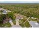Wide aerial view of a residential area showcasing a single-story home surrounded by lush greenery and neighboring properties at 2880 Boyd Ct, Deltona, FL 32738