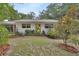 Charming single-story home featuring a neatly manicured front lawn, minimalist landscaping, and a decorative owl art piece at 319 N Salisbury Ave, Deland, FL 32720