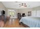 Bright main bedroom with a private outdoor patio and views, as well as a dedicated desk space at 3671 Plantation Dr, Ormond Beach, FL 32174