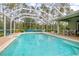 Beautiful screened pool area provides ample space for swimming and enjoying the outdoor scenery at 3671 Plantation Dr, Ormond Beach, FL 32174