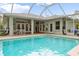 Inviting screened pool area with a covered patio, perfect for outdoor entertaining and relaxation at 3671 Plantation Dr, Ormond Beach, FL 32174