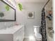 Contemporary bathroom with stylish fixtures, ample lighting, and modern design at 4 Brandy Hills Dr, Port Orange, FL 32129