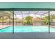 Inviting pool area featuring screened enclosure, well-maintained landscaping, and a refreshing swimming pool at 4 Brandy Hills Dr, Port Orange, FL 32129