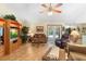 Open living area with tile floors and access to the backyard pool, offering a seamless blend of indoor and outdoor living at 43350 Natchez St, Deland, FL 32720