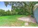 Lush backyard with mature trees, brick patio, and green grass for outdoor entertaining at 507 Sand Ave, Apopka, FL 32703