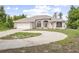 Charming single-story home with a circular driveway, attached garage, and manicured lawn at 570 Cypress Ave, Orange City, FL 32763