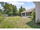 A view of the backyard, enclosed with a chain-link fence for added privacy at 570 Cypress Ave, Orange City, FL 32763