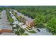 Aerial view of townhomes surrounded by palm trees and lush greenery at 893 Assembly Ct, Reunion, FL 34747