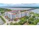 Aerial shot of the condos overlooking the river and the bridge in the distance at 1 John Anderson Dr # 3170, Ormond Beach, FL 32176