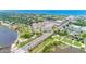 This aerial shows the surrounding area, including golf courses, beach, and the inter coastal waterway at 1 John Anderson Dr # 3170, Ormond Beach, FL 32176