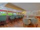 A wet bar with barstool seating offers views through the window and an adjacent table with chairs at 1 John Anderson Dr # 3170, Ormond Beach, FL 32176