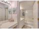 Bright bathroom with a vanity and combination tub and shower at 1 John Anderson Dr # 3170, Ormond Beach, FL 32176