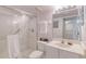The bathroom boasts a walk-in shower, vanity, and white tile at 1 John Anderson Dr # 3170, Ormond Beach, FL 32176