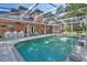 Screened in pool with brick home and outdoor kitchen and bar, great for entertaining at 1020 Orange Camp Rd, Deland, FL 32724